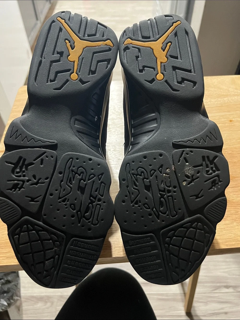 Jordan Black High-Top Sneakers with Yellow Trim